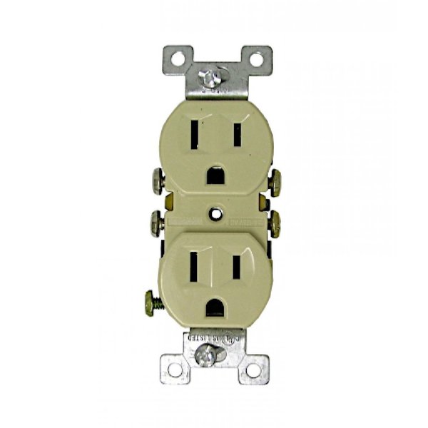 American Imaginations 8.63 in. x 12.13 in. x 1.88 in. Electrical Receptacle  in Ivory AI-35012